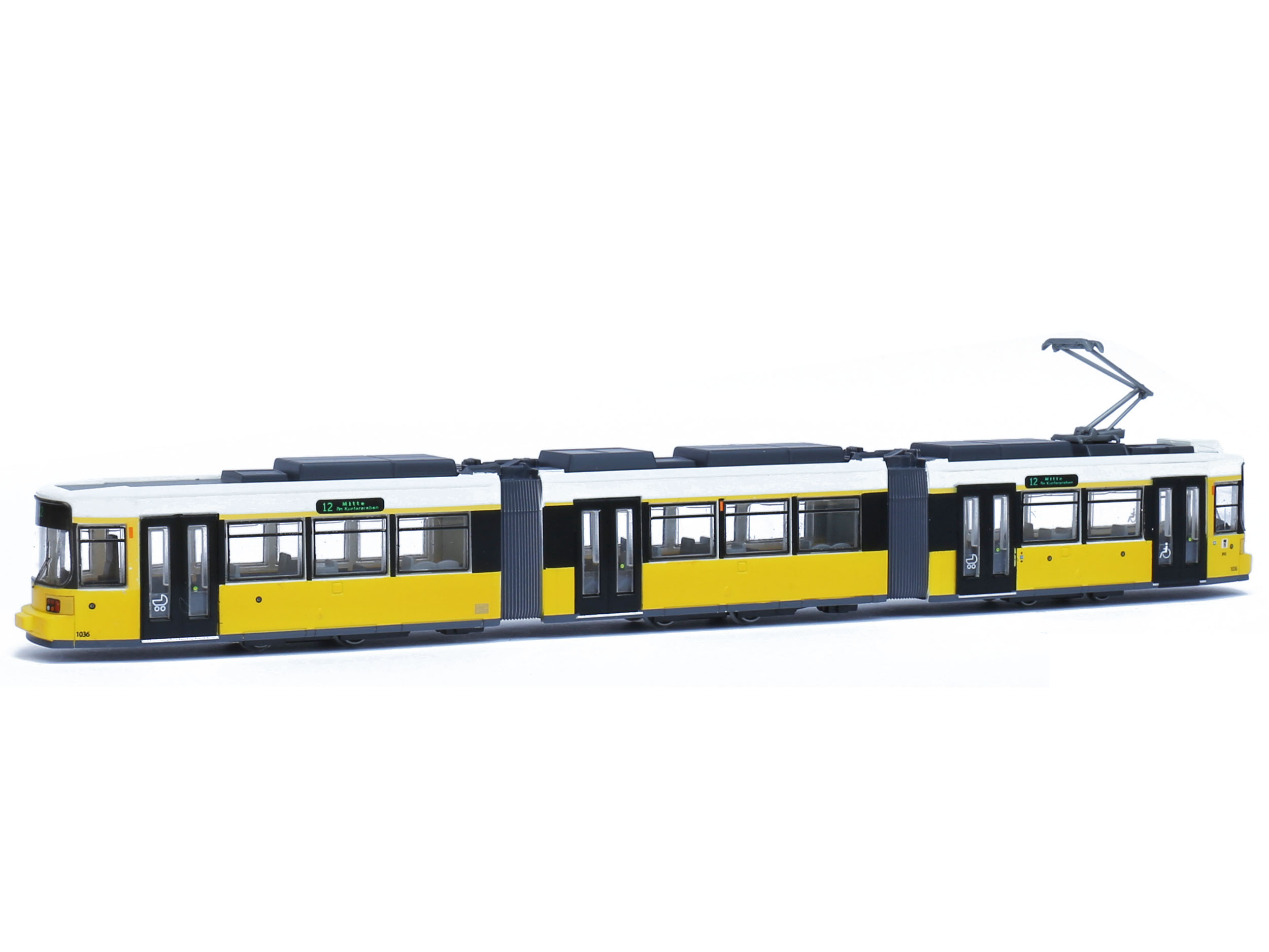 Spielzeugsammlung Modell Straßenbahn Straßenbahn 1:43 Metall Ton,... Licht 