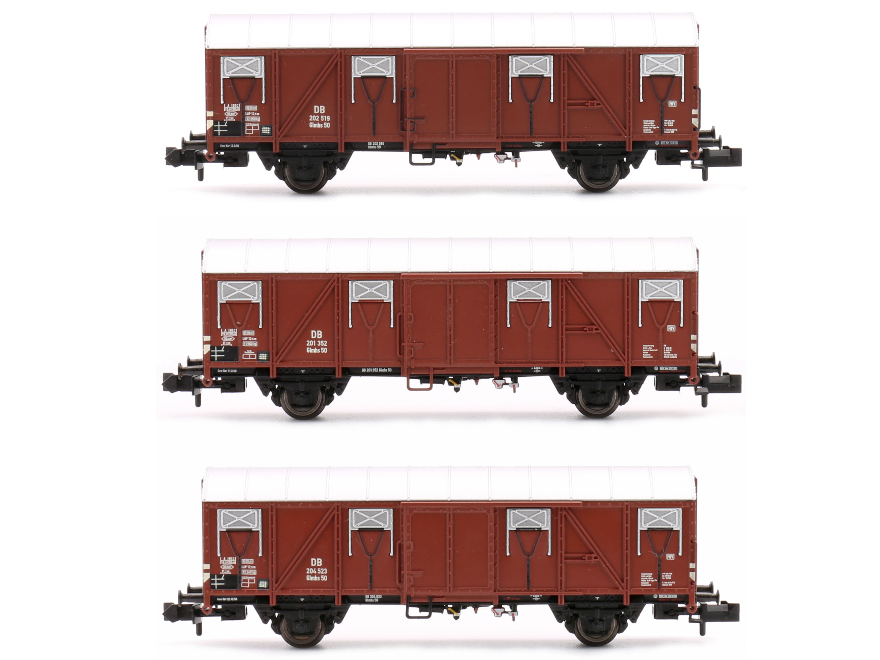 Ep.III 3-teilig Liliput Güterwagen Bauart L260137: 50 Set 1:160 DB Glms